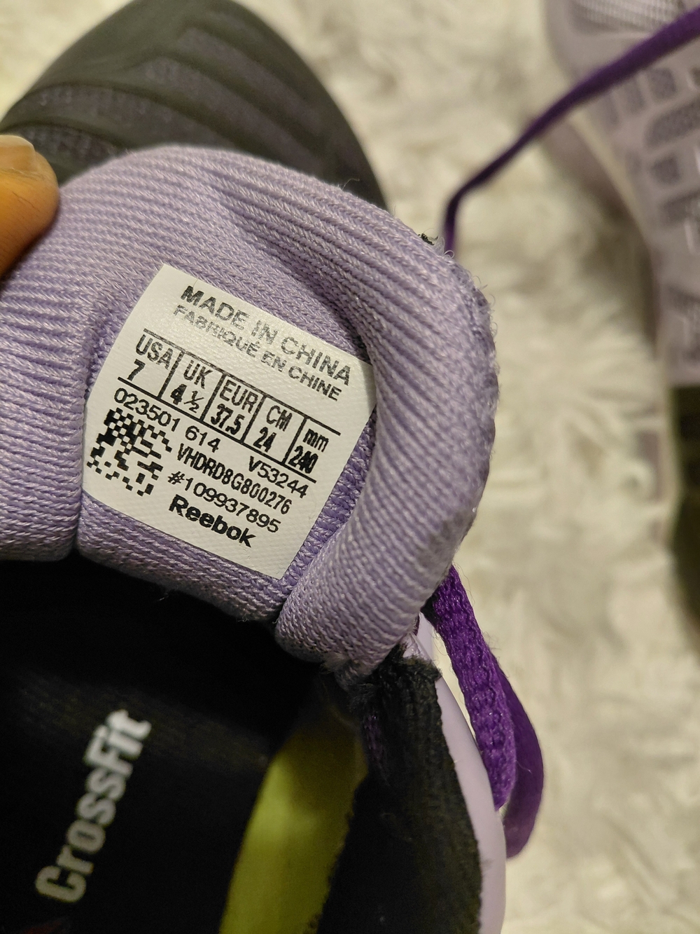 Reebok Women's Lavender CrossFit Training Shoes - Picture 6 of 9